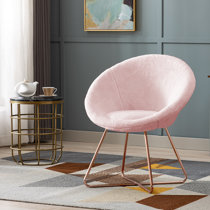 Fluffy discount chair pink